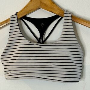 Ivivva by Lululemon Striped Crossback Sports Bra EST SZ XS JRS Reversible